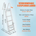Dock Ladder 5 Step 159kg Capacity Pontoon Boat Nonslip