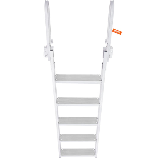 Dock Ladder 5 Step Flip Up 350lbs Aluminum Pontoon Boat Marine