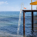 Dock Ladder 5 Step Flip Up 350lbs Aluminum Pontoon Boat Marine