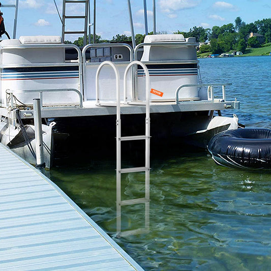 Dock Ladder 4 Step Aluminum 500lbs Pontoon Boat Marine Pool