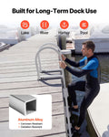 Removable Dock Ladder 4 Step Aluminum Alloy 227kg Swim Boat