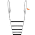 Flip-Up Dock Ladder 5 Step Aluminum 350lbs Boat Pontoon Pool