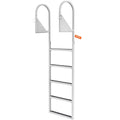 Flip-Up Dock Ladder 5 Step Aluminum 350lbs Boat Pontoon Pool
