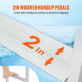 Dock Ladder, Flip-Up 3 Steps, 159 kg Load Capacity, Aluminum Alloy Pontoon Boat Ladder with 50.8 mm Wide Step & Nonslip Rubber Mat, Easy to Install for Ship/Lake/Pool/Marine Boarding