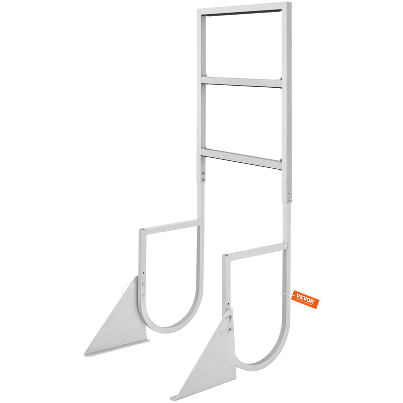 Dock Ladder 3 Step Flip-Up Aluminium 159kg Boat Marine Pool