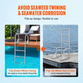 Dock Ladder 3 Step Flip-Up Aluminium 159kg Boat Marine Pool