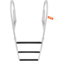 Dock Ladder 3 Step Flip-Up Aluminium 159kg Boat Marine Pool