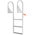 Dock Ladder 3 Step Flip-Up Aluminium 159kg Boat Marine Pool