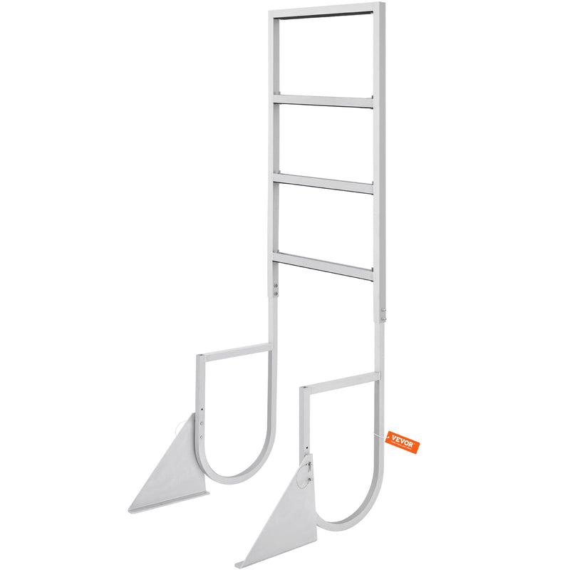 Dock Ladder 4 Step Flip-Up Aluminum 159kg Pontoon Boat Marine