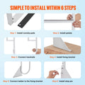 Dock Ladder 4 Step Flip-Up Aluminum 159kg Pontoon Boat Marine