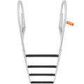 Dock Ladder 4 Step Flip-Up Aluminum 159kg Pontoon Boat Marine
