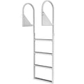 Dock Ladder 4 Step Flip-Up Aluminum 159kg Pontoon Boat Marine