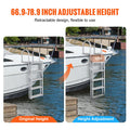 Dock Ladder Retractable 5 Step Aluminum 350kg Adjustable Height 67-79