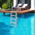 Dock Ladder Retractable 5 Step Aluminum 350kg Adjustable Height 67-79