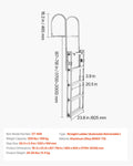 Retractable Dock Ladder 5 Step Aluminum Alloy 159kg Boat Swim