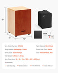 Cajon Box Drum 305x305x430mm Birch Wood Guitar Strings Travel