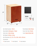 Cajon Box Drum Wooden Percussion 305mm Birch Guitar Strings