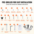 VEVOR Pet Feeding Station 2 Elevated Dog Bowls Storage Cabinet