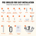 Pet Feeding Station w/ 2 Elevated Dog Bowls Dog Food & Toy Storage Cabinet