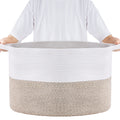 Cotton Rope Storage Basket 87L Woven 20x20x14in