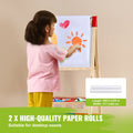Easel Accessories 32PC Chalk Markers Paper Rolls Standing Easel
