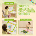 32 PCS Kids Art Easel Accessory Set Chalks Markers Paper Rolls