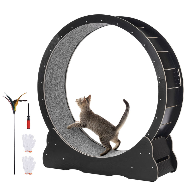 Wooden Cat Exercise Wheel, 43.3