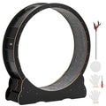 Cat Exercise Wheel, 120 cm Wooden Cat Running Wheel for Indoor Cats up to 12.7 kg, Cats Treadmill with Carpeted Runway & Locking Mechanism, Quiet Kitten Sport Toys for Pets Fitness, Black