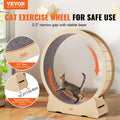 Wooden Cat Exercise Wheel, 1320mm Large Cat Treadmill Wheel for Indoor Cats, Cat Running Wheel with Detachable Carpet & Cat Teaser for Running/Walking/Training, Suitable for Most Cats