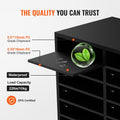 Wood Literature Organizer 12 Compartments Adjustable Black