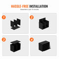 Wood Literature Organizer 12 Compartments Adjustable Black