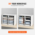 Wood Literature Organizer 12 Compartment File Sorter White