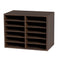 Wood File Organizer 12 Compartments Adjustable Sorter Brown