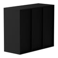 Wood Literature Organizer Adjustable File Sorter 24 Compartments Black