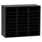 Wood Literature Organizer 24 Compartments File Sorter Black