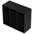 Wood Literature Organizer 24 Compartments File Sorter Black
