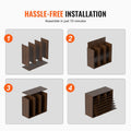 Wood Literature Organizer 24 Compartment File Sorter Brown