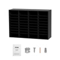 Wood Literature Organizer 36 Compartment File Sorter Black