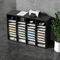 Wood Literature Organizer 36 Compartment File Sorter Black