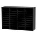 Wood Literature Organizer 36 Compartment File Sorter Black