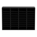Wood Literature Organizer 36 Compartment File Sorter Black