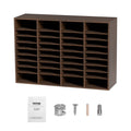 Literature Organizer 36 Compartment Wood Mailbox 997x305x680mm Brown