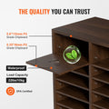 Literature Organizer 36 Compartment Wood Mailbox 997x305x680mm Brown