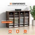 Literature Organizer 36 Compartment Wood Mailbox 997x305x680mm Brown