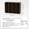 Literature Organizer 36 Compartment Wood Mailbox 997x305x680mm Brown