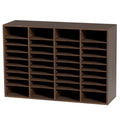 Literature Organizer 36 Compartment Wood Mailbox 997x305x680mm Brown