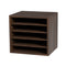 Wood Literature Organizer 5 Compartments Adjustable File Sorter