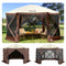 Pop-up Camping Gazebo 6 Sided 10x10 Canopy Shelter Sun Shade