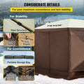 Pop-up Camping Gazebo 6 Sided 10x10 Canopy Shelter Sun Shade