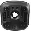 Universal Lawn Tractor Seat Replacement, Compact High Back Mower Seat, Black Vinyl Forklift Seat, Central Drain Hole Skid Steer Seat with Mounting Bolt Patterns of 8